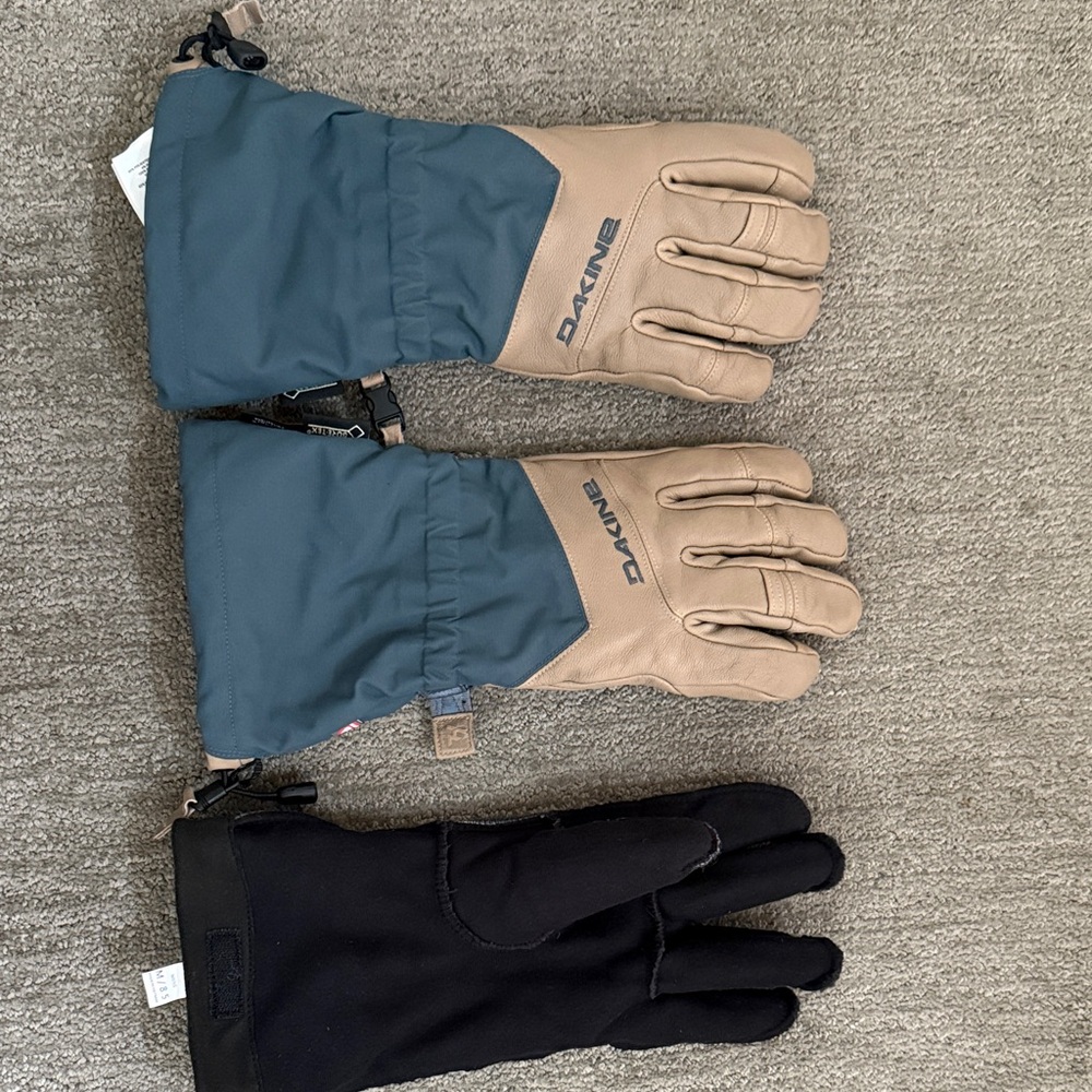 New Dakine Goretex Leather Ski Gloves MD/8.5